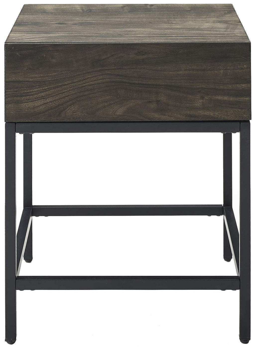 Crosley Furniture Jacobsen Small Side End Table With Storage Drawer For Living Room, Brown Ash