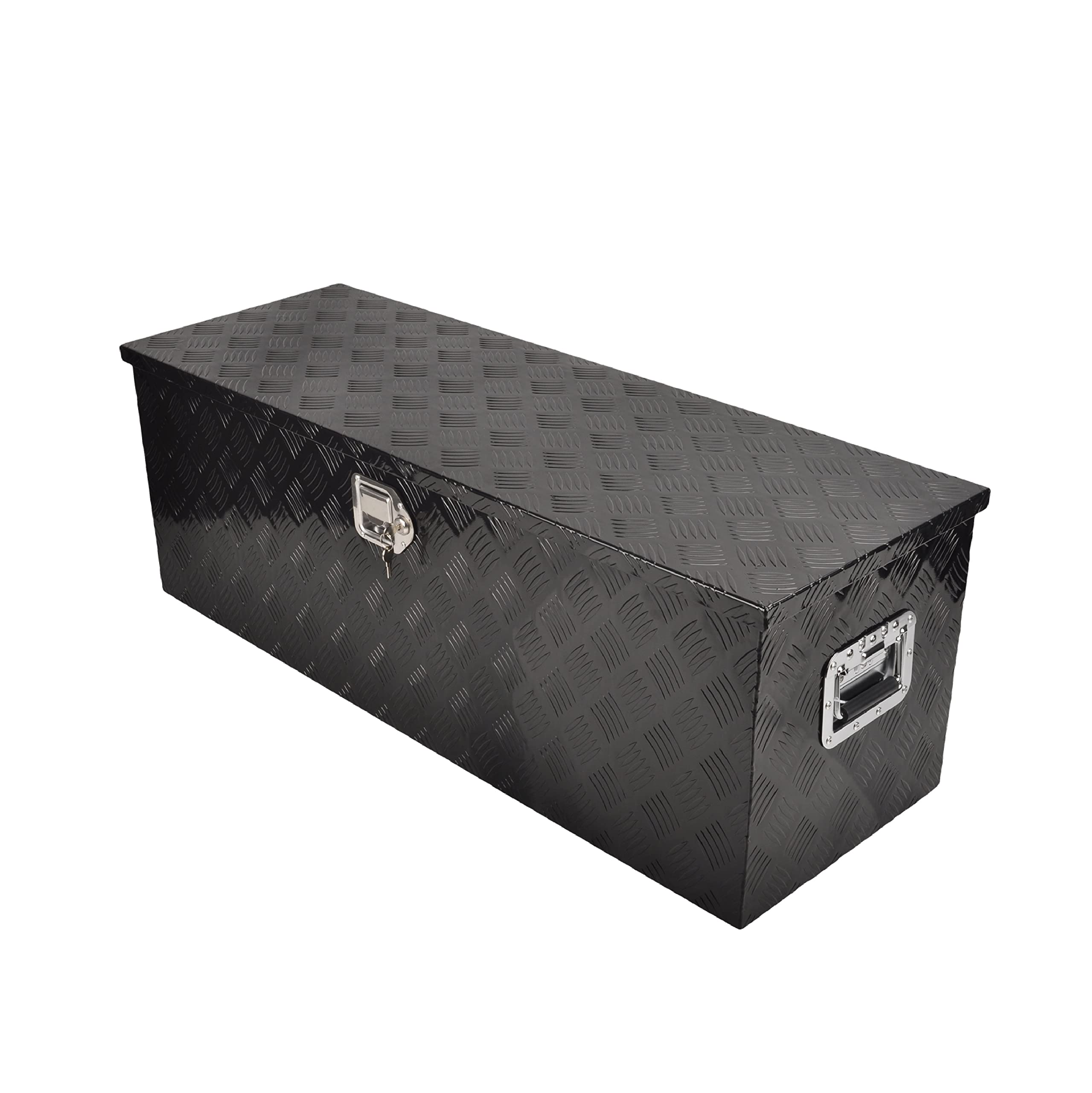 Fgjqefg 44 Inch Aluminum Heavy Duty Truck Bed Tool Box Underbody Flatbox Truck Car Outdoor Trailer Pickup Toolbox,Rv Storage Org
