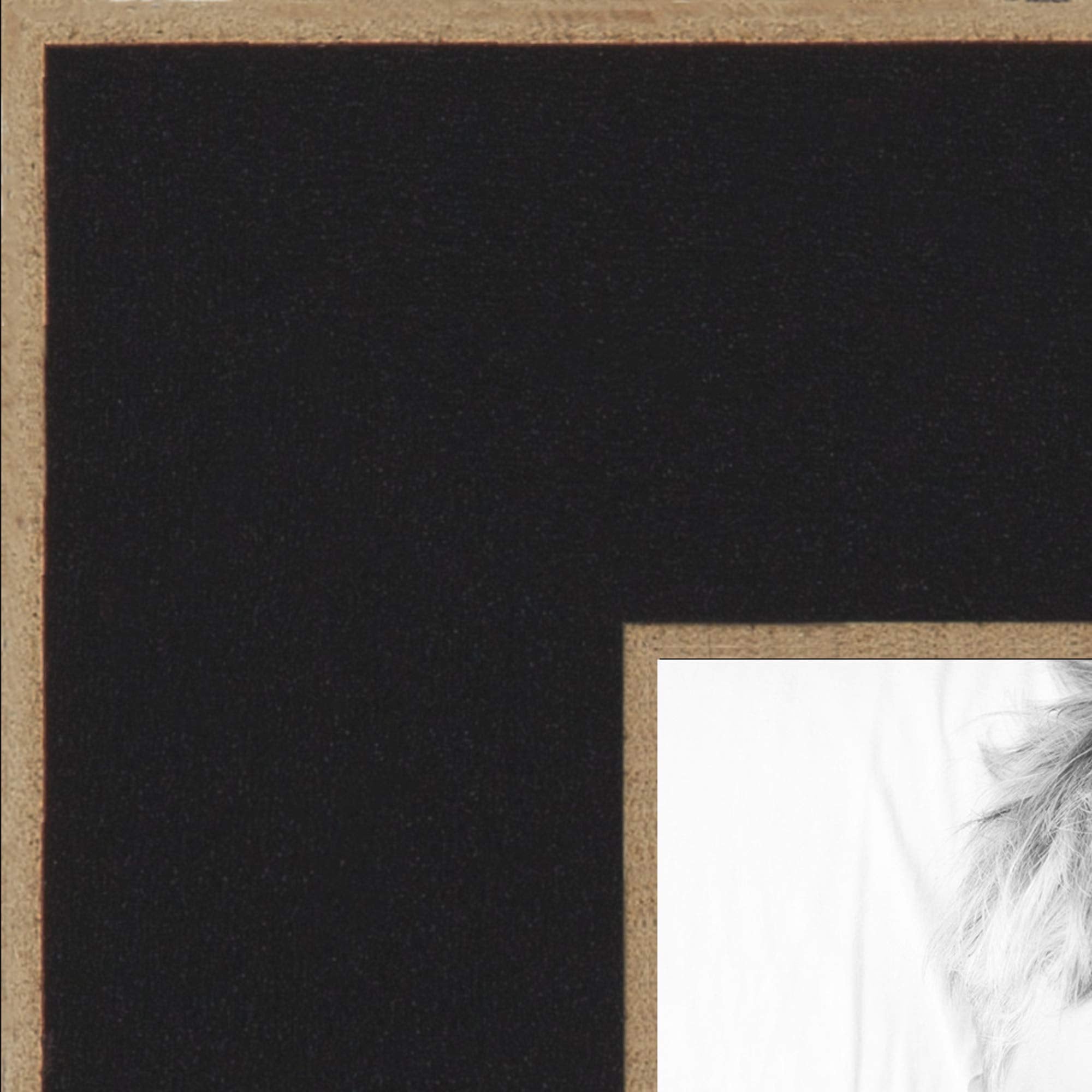 ArtToFrames 27x37 Inch Black Picture Frame, This 1.25 Inch Custom MDF Poster Frame is Raw Edge Black, Great for Your Art or Phot