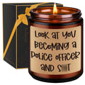 GSPY Scented Candle, Police Officer Gifts for Him, Police Academy Graduation Gifts, Cop Gifts, Police Gifts for Men, Women, Her 