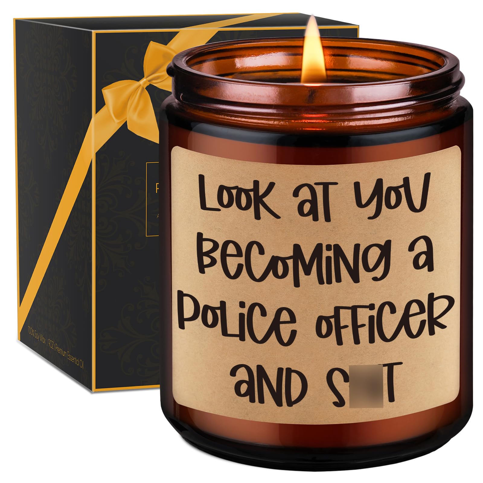 GSPY Scented Candle, Police Officer Gifts for Him, Police Academy Graduation Gifts, Cop Gifts, Police Gifts for Men, Women, Her 