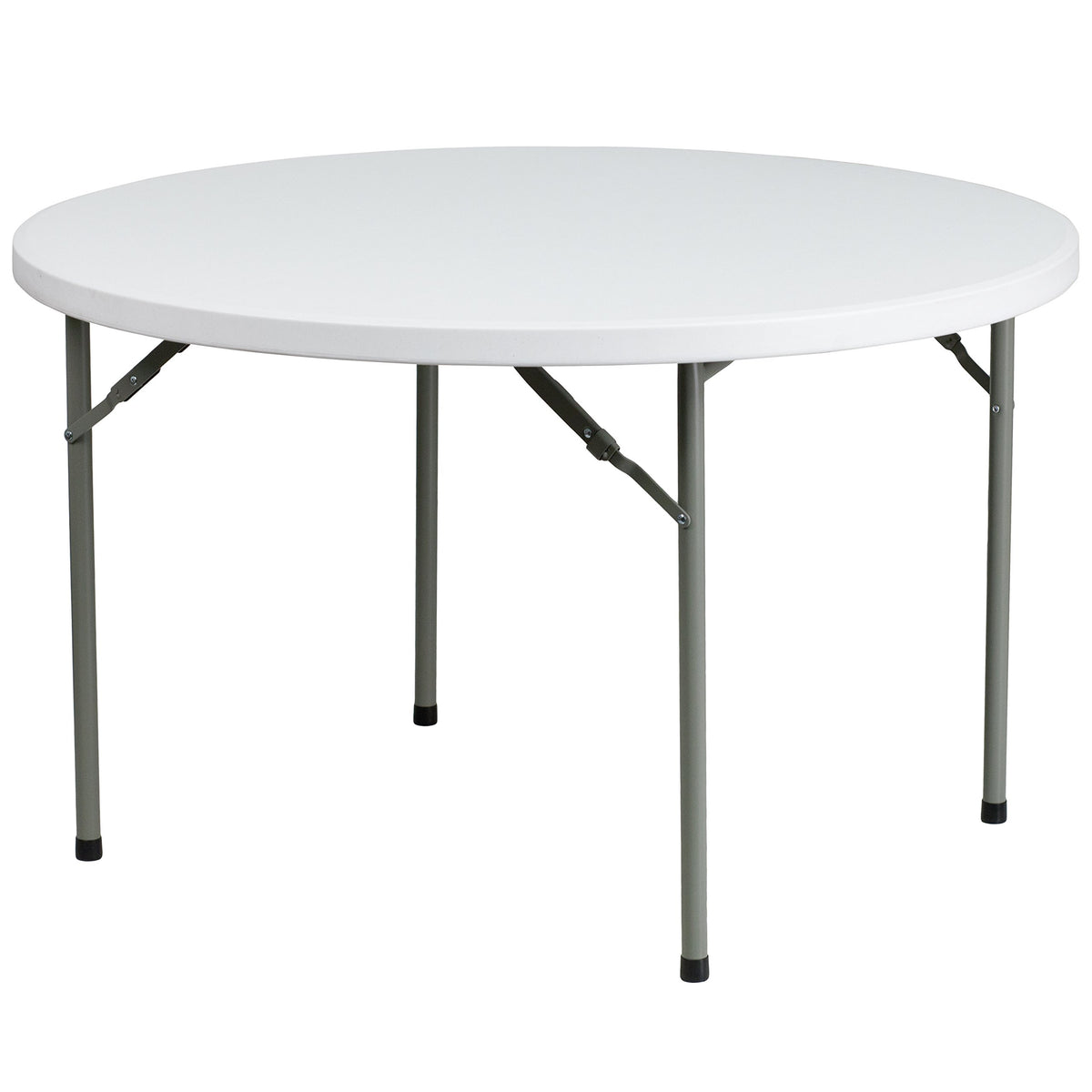 Flash Furniture Elon 4' Round All-Occasion Plastic Folding Event Table, Foldable Portable Banquet Table for Indoor/Outdoor Events, White