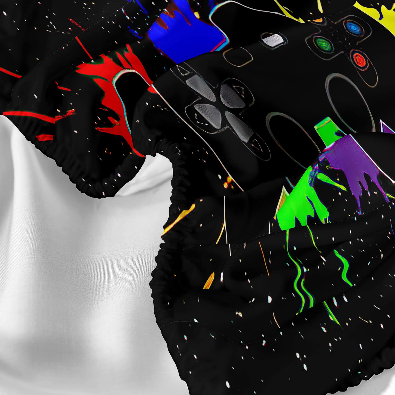 Ailonen Gamer Fitted Sheet Twin Size,Gaming Bedsheets Set,Gamepad Bed Sheet Set For Boys,Boys Video Games Bedding Set,1 Fitted S