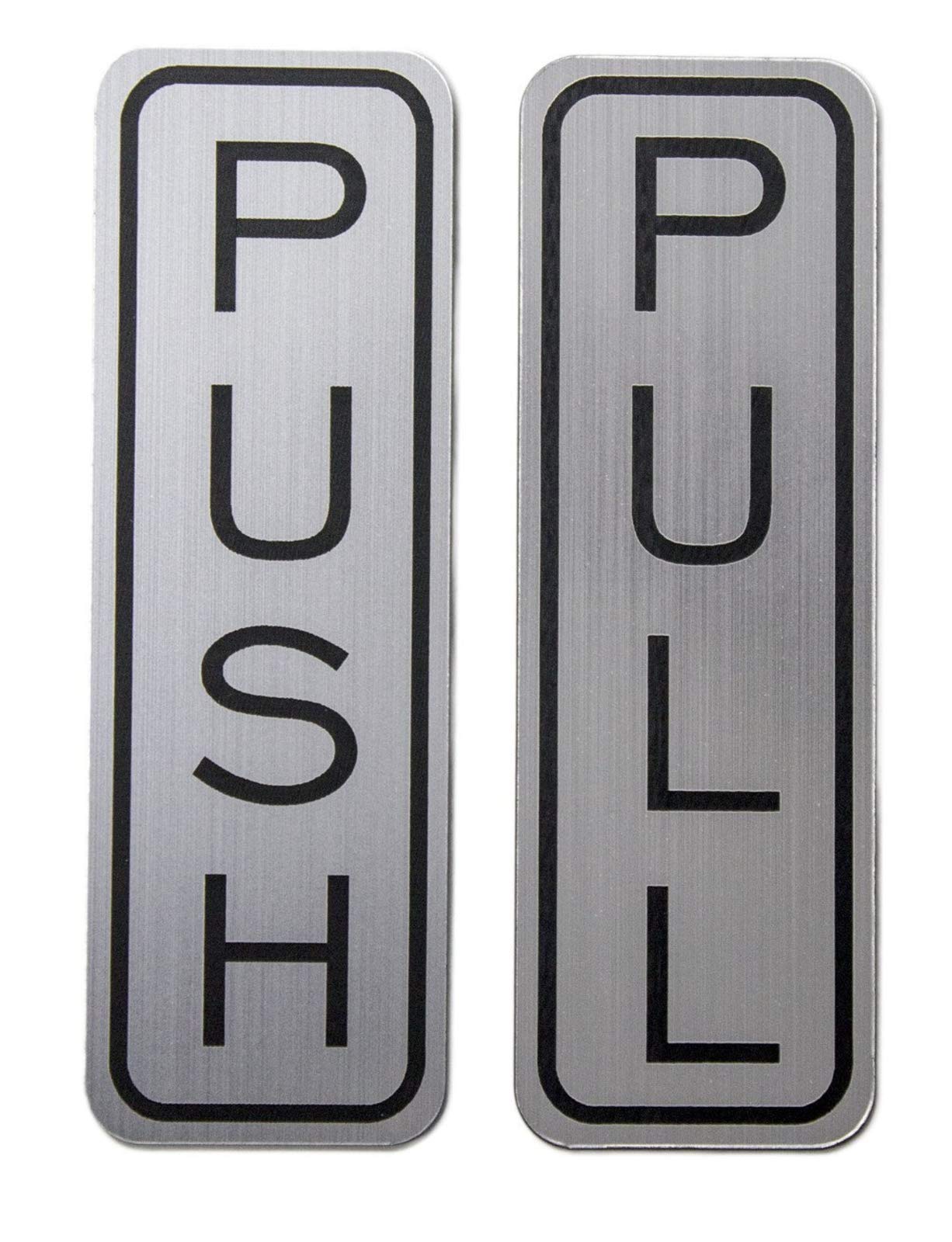 Be The Bestest Brushed 304 Grade Stainless Steel Premium Push/Pull Set Door Vertical Sign 5 X 1.5 Inch Stylish (Pack Of 1)
