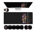 Extended Large Mouse Pad+Keyboard Wrist Rest Support , Ergonomic Memory Foam Wrist Rest, 4Pcs (31.5  11.8 In) Desk Pad Set For H