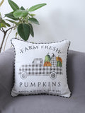 Jamio Firati Fields Pumpkin Printed Cotton Set Of 2 Cushion Covers 16 Inch X 16 Inch