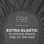 Twin Xl Size Fitted Bed Sheet - Hotel Luxury Single Fitted Sheet Only - Fits Mattress Up To 16' - Soft, Wrinkle Free, Breathable Sheet For Women, Men, Kids & Teens - Dark Grey Single Fitted Sheet