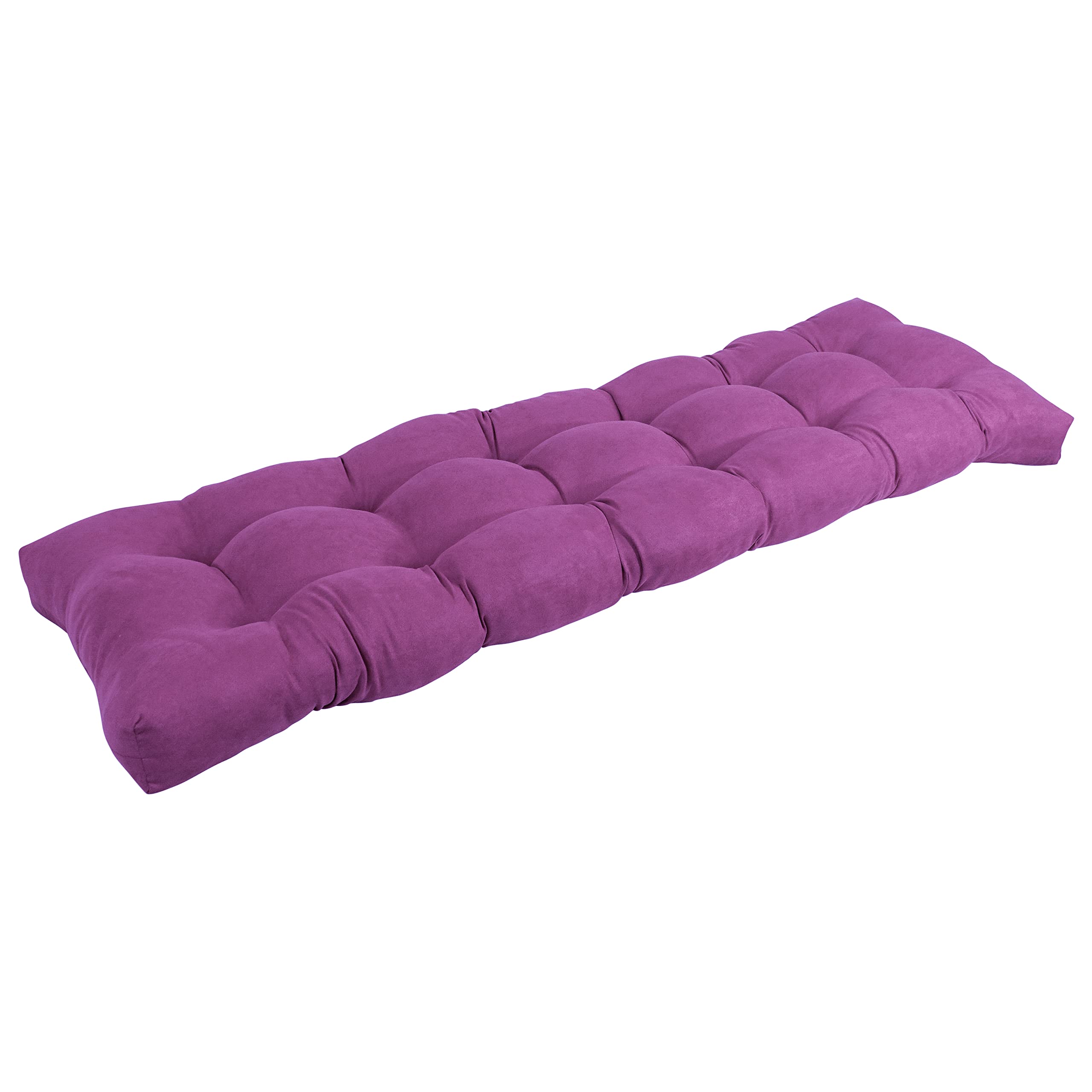 Blazing Needles Microsuede Tufted Bench Cushion, 60 x 19, Ultra Violet