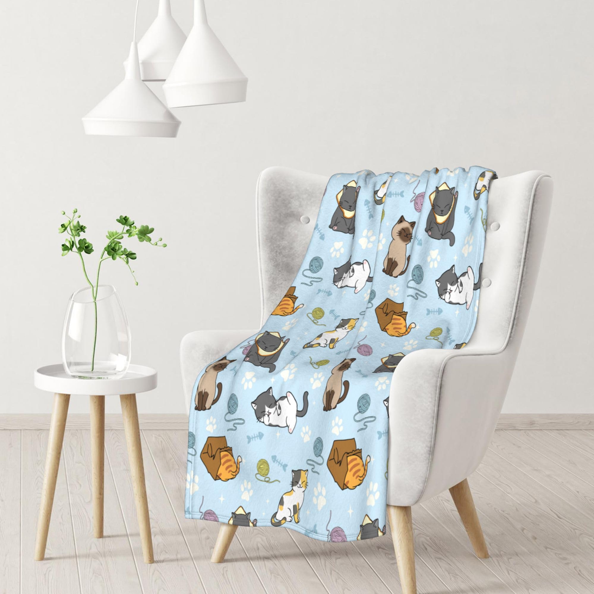 Cut Cats Blanket Throw Blanket For Bed Soft Cozy Fluffy Couch Blankets Fleece Blanket Throw Gifts For Women Men Girls Boys 60'X