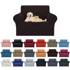 2025 New Stretch Chair Sofa Slipcovers Couch Cover For 1 Seater Furniture Protector Sofa Covers With Elastic Bottom Jacquard Fabric Small Checks For Pets, Kids - Chocolate