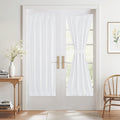 NICETOWN 100% Blackout Door Curtains 72 inches Long - Thermal Insulated Light Block Privacy French Door Sidelight Curtain Window