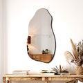 TRAHOME Irregular Asymmetrical Wall Mirror for Living Room Bathroom Entryway, Modern Decorative Mirror Hanging (Hook Style, 31.5