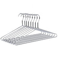 Amber Home Heavy Duty Metal Shirt Coat Hangers 10 Pack, Stainless Steel Clothes Hanger with Polished Chrome, 17 Inch Silver Meta