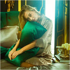 Green Silk Pillowcase For Hair And Skin Made In Usa, 22 Momme Mulberry Silk Pillow Cases Standard Size With Zipper, 6A Grade Org