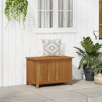 vidaXL Acacia Wood Patio Storage Box - Spacious, Water-Resistant Outdoor/Indoor Unit, Eco-Friendly, Easy Assembly, Brown