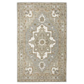 Rizzy Home Makalu Collection Tan Oriental Medallion Rug 10' X 13' Oriental 0.25-0.5 Inch Stain Resistant, Handmade 10' X 14' Indoor
