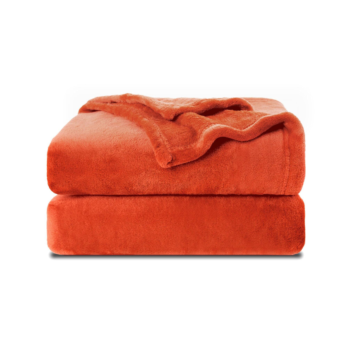 Nanpiper Fleece Blankets, Super Soft Flannel Fuzzy Blanket For Bed Couch, Luxury Cozy Plush Microfiber Blanket-Twin Size,Orange