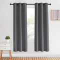 Nicetown Blackout Window Curtains 70' L, 2 Panels, 34 Inch, Grey, Grommet Top Room Darkening Thermal Insulated Vertical Window