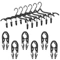 Folding Travel Hangers Foldable with Clips Folding Clothes Hangers Portable Foldable Hangers Collapsible Coat Hanger Travel Dryi