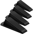 Door Stoppers, 4 Pack Premium Rubber Stoppers Wedge, Stops For Carpet Heavy Duty Door, Bottom Of On Tile, Concrete, Carpet, Wood