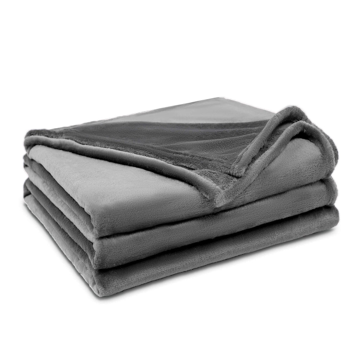 Nanpiper Fleece Blanket Soft Cozy Twin Size Blankets-Warm Fuzzy Lightweight Bed Throw Grey 60''X80''
