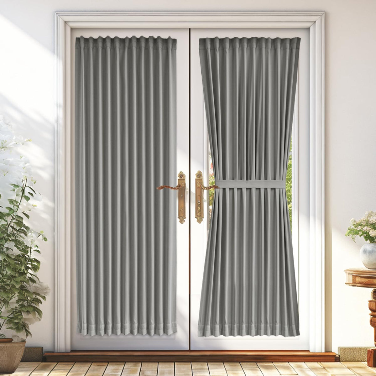 Vatge Rod Pocket Door Window Curtains - Window Treatment For Sliding Glass French Door Curtain For Doorways, 1 Panel, W54 X L72,