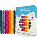 The Dreidel Company Hanukkah Candles Natural Honeycomb Beeswax - Multi-Color - 4.5