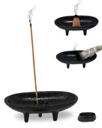 Cast Iron Incense Burner 4' L 2' H, Ideal for smudging, Incense Burning, Ritual Purpose, Decoration etc. (4' L)