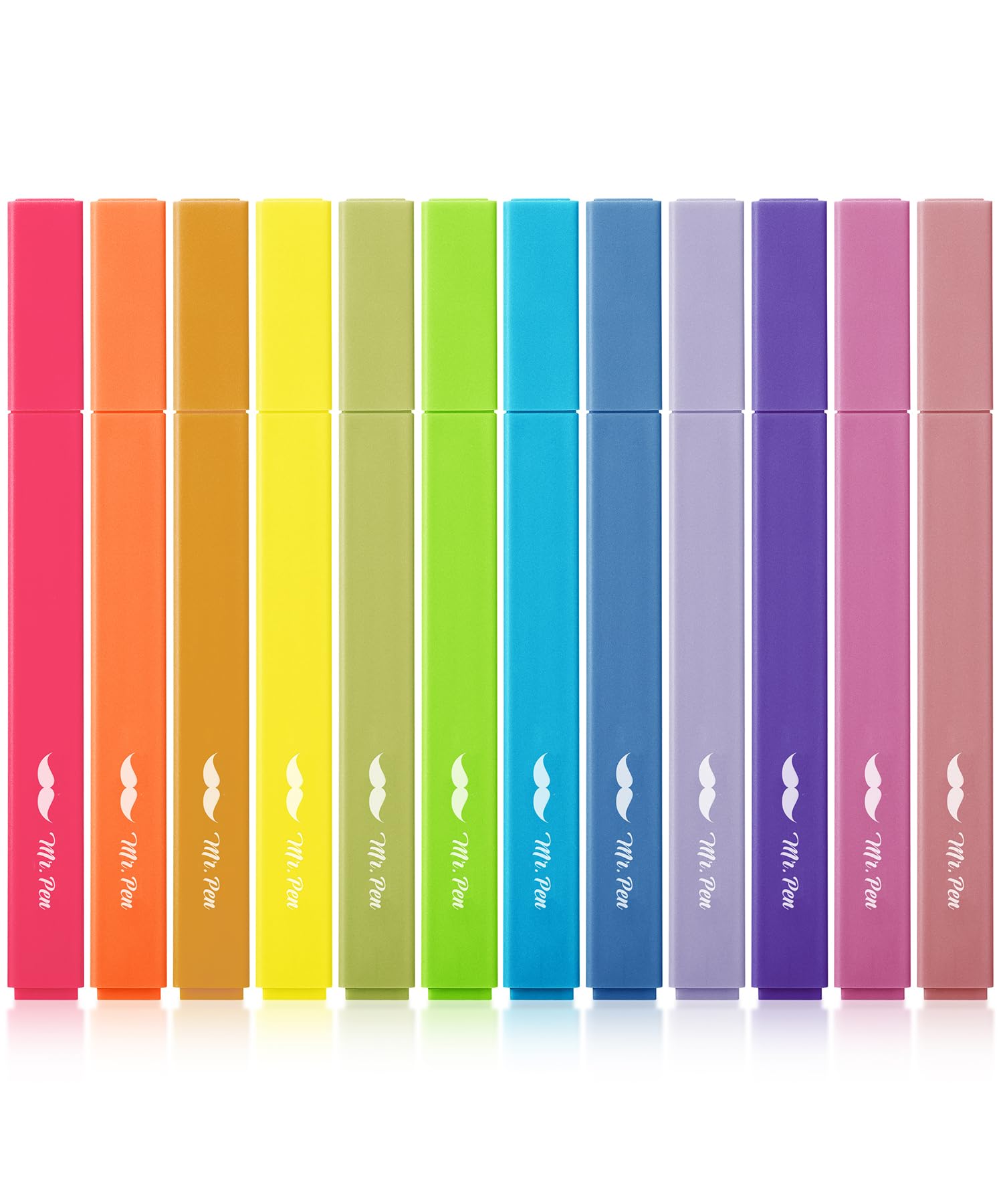 Mr. Pen- Aesthetic Highlighters, 12 Pcs, Chisel Tip, Vibrant Colors, Bible Highlighters And Pens No Bleed
