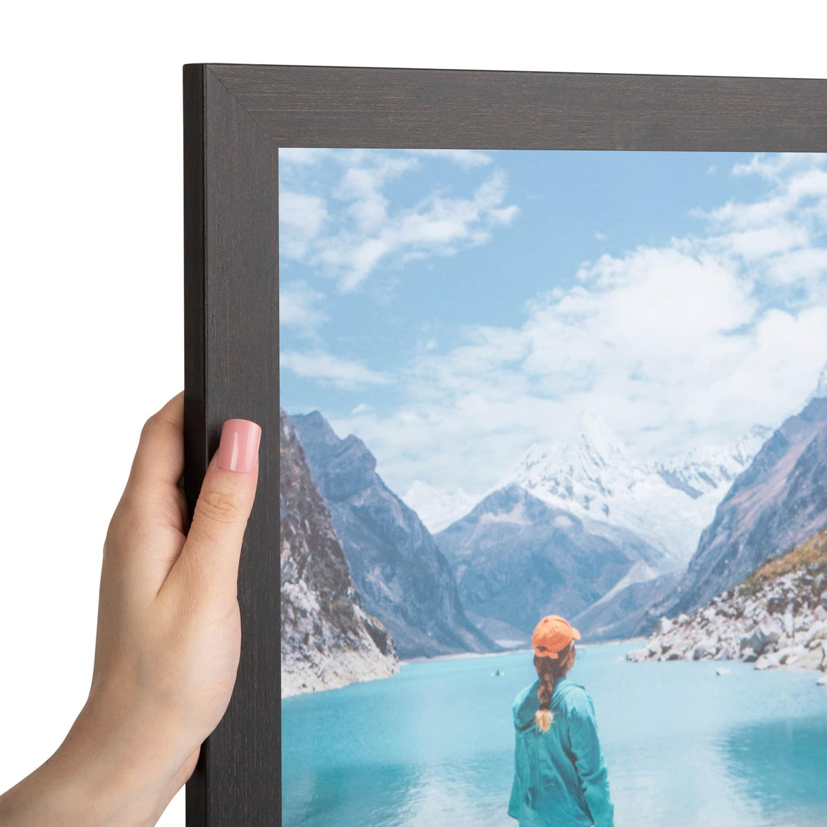 ArtToFrames 12x24 Inch Brown Picture Frame, This 14 Inch Custom Poster Frame is Coffee - Comes with Economy Acrylic and 1 Backin