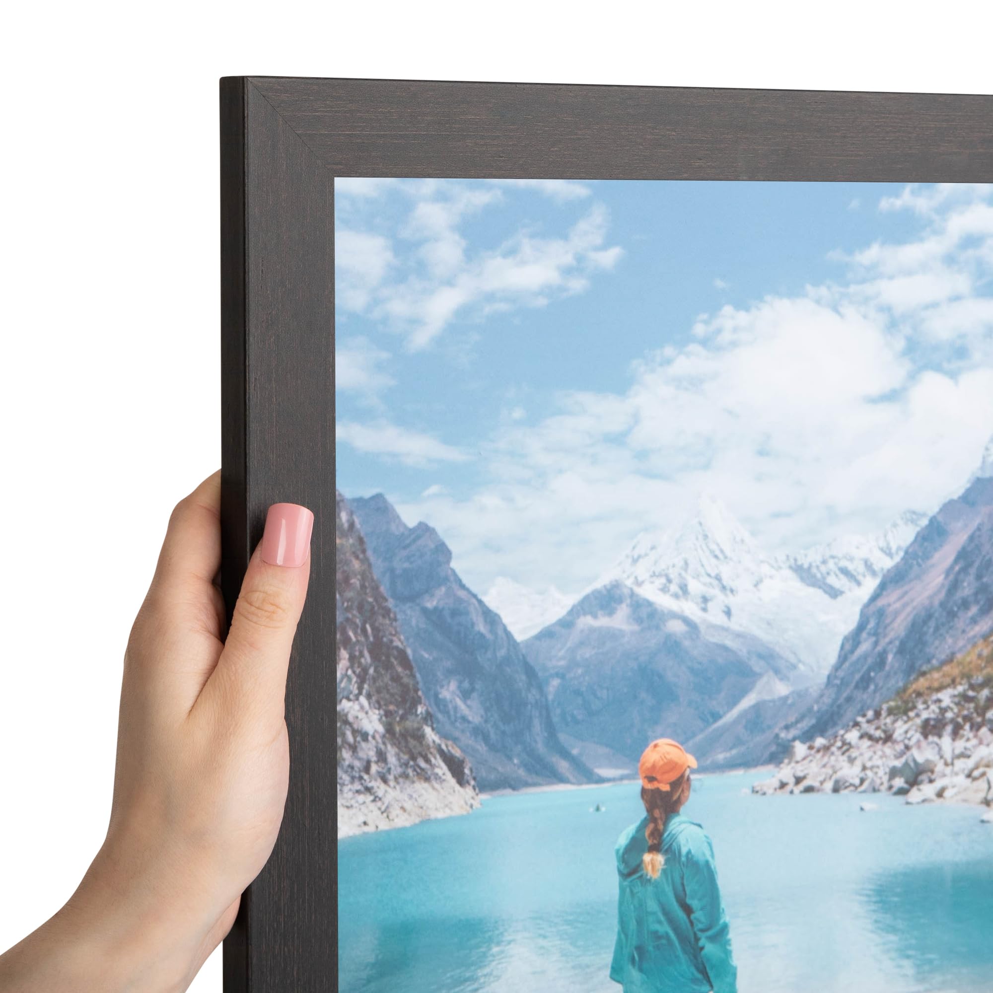 ArtToFrames 25x25 Inch Brown Picture Frame, This 1.25 Inch Custom MDF Poster Frame is Coffee, Great for Your Art or Photos - Com
