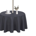 Lushvida Round Outdoor Tablecloth With Umbrella Hole And Zipper, 60 Inch Grey, Washable Waterproof Table Cloth Spill Proof Wrink