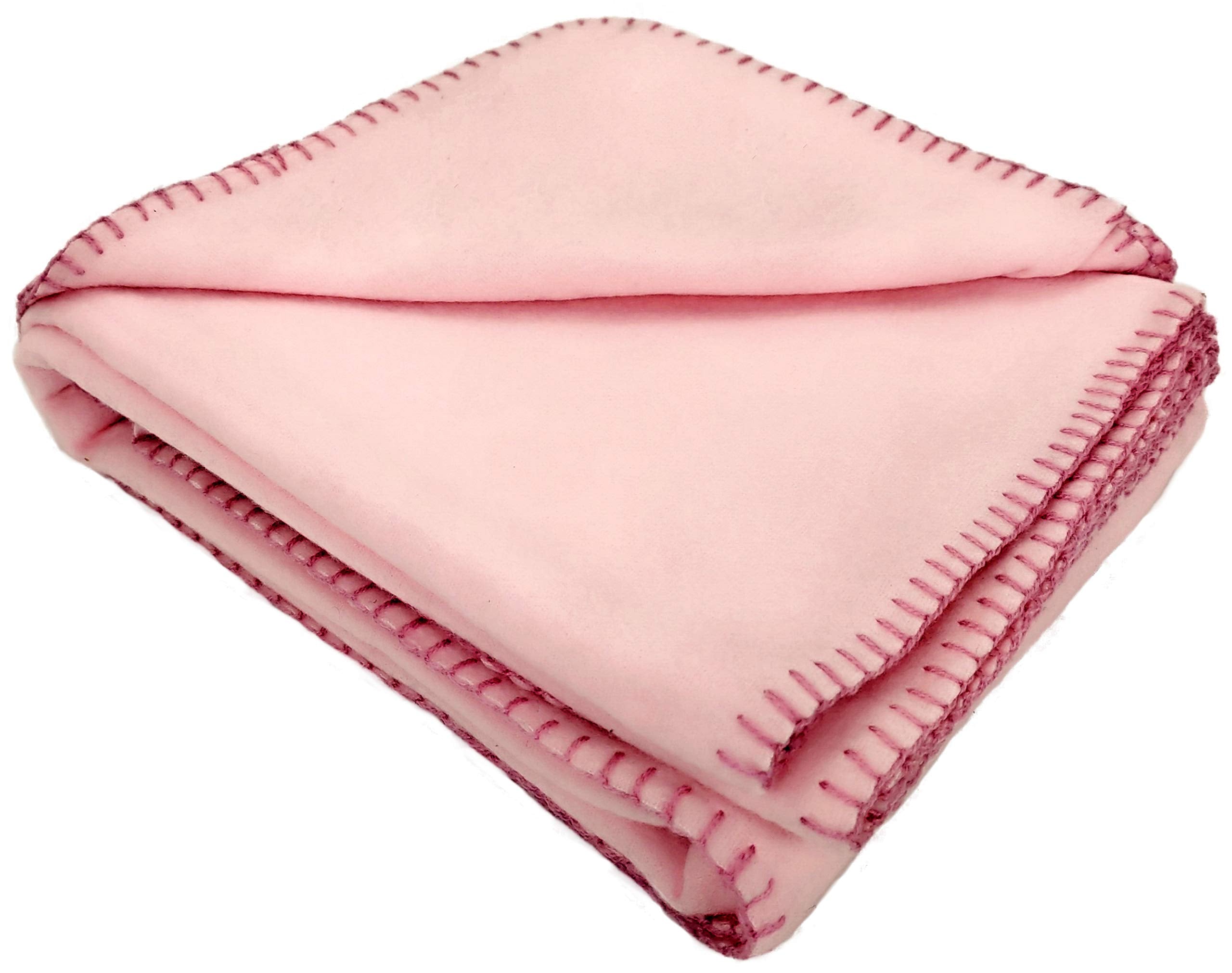 Anico Cozy Polar Fleece Blanket, 50' X 60', Pink