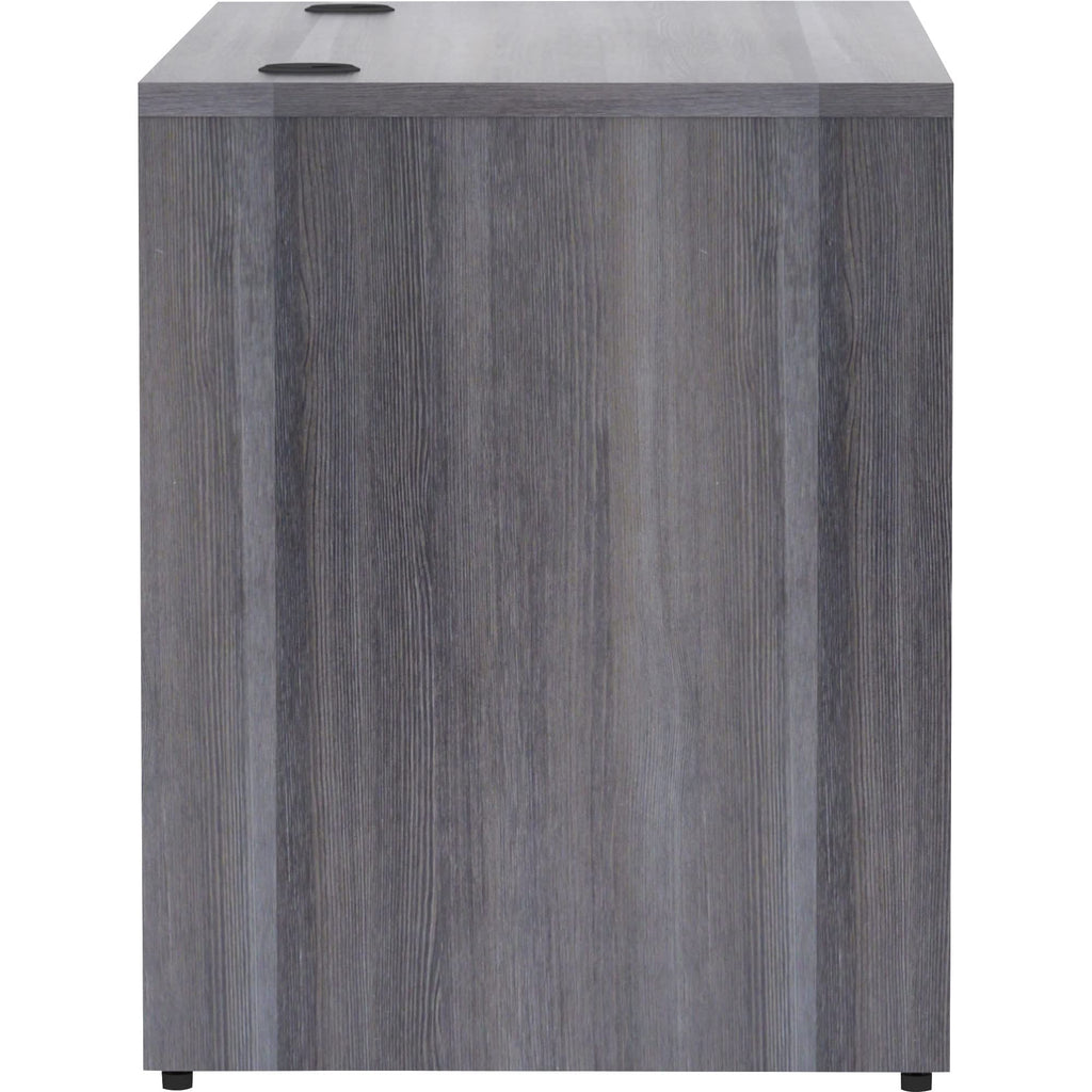 Lorell, Llr69549, Weathered Charcoal Laminate Desking Desk Shell, 1 Each