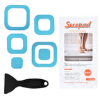 Secopad Non-Slip Bathtub Stickers, 72 PCS Safety Bathroom Tubs Showers Treads Adhesive Decals Scraper (Blue)