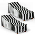 Hptmus 2Pcs Outdoor Chaise Lounge Covers - Patio Chaise Lounge Covers Heavy Duty Waterproof Outdoor Patio Furniture Covers Loung