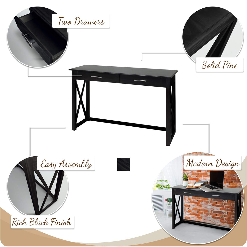 Casual Home Bay View Console Table-Black