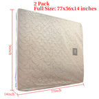 Juneshe 2 Full Mattress Bags Cover For Moving And Storage-3 Mil Zipper Plastic Waterproof Wrap Protector Reusable Storage Bag