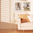 Egofine 12X16 Picture Frames White Set Of 2 - Solid Wood Frames With Plexiglass Front, Display 9X12 Or 11X14 Mat For Table Top A