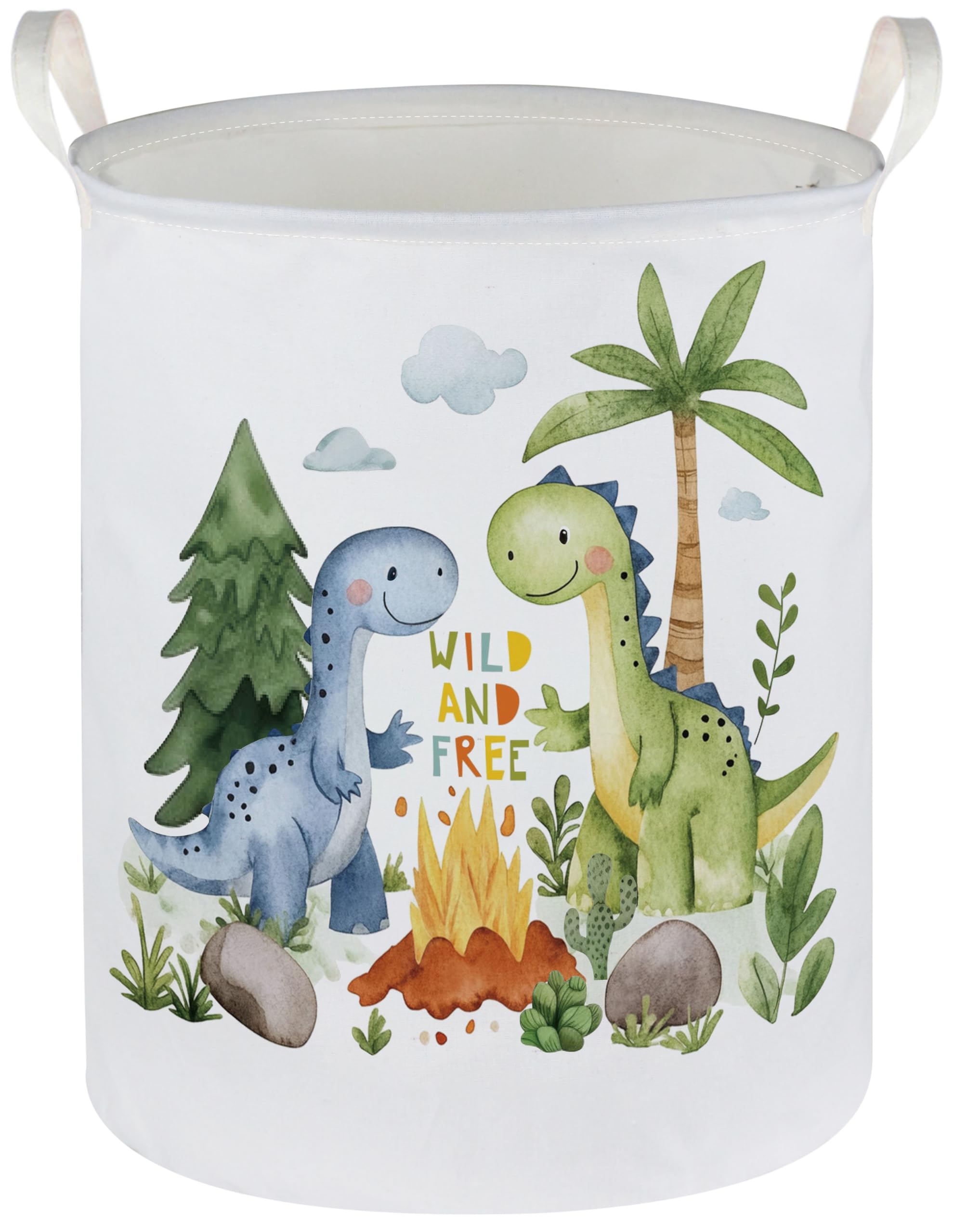 Sanjiaofen Kids Laundry Hamper,Dinosaur Laundry Basket Collapsible Boys Storage Baskets for Home Decor,Office,Toy Organizer,(Cut
