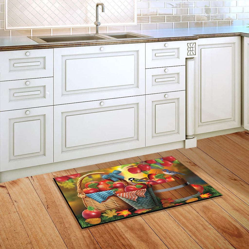 Briarwood Lane Happy Fall Pumpkins Primitive Doormat Autumn Leaves Indoor Outdoor 30' X 18'