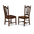 East West Furniture Dudo7-Mah-W Dudley 7 Piece Room Set Consist Of A Rectangle Kitchen Table And 6 Dining Chairs, 36X60 Inch, Mahogany