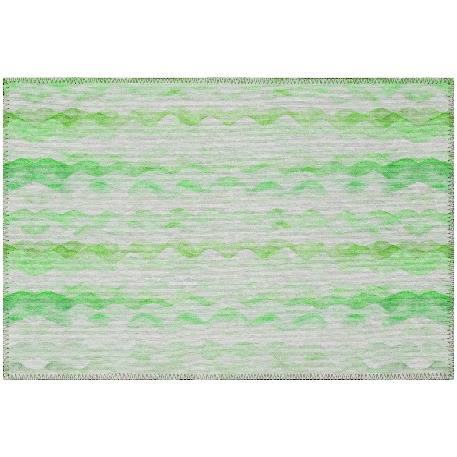Seabreeze Sz16 Green Coastal Rug Rectangle 8' X 10'