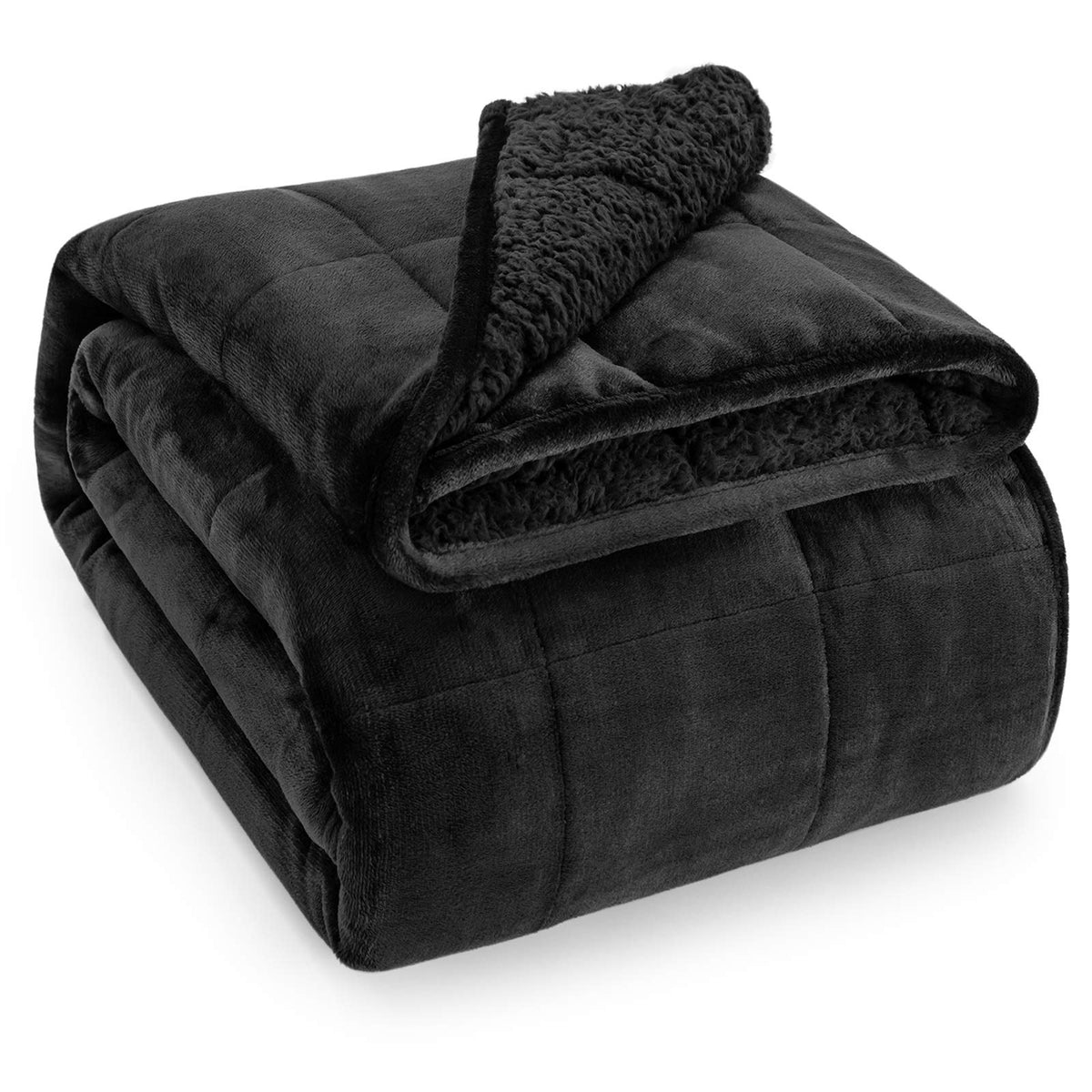 Wemore Sherpa Fleece Weighted Blanket For Adult 20 Lbs Dual Sided Cozy Fluffy Heavy Blanket,Ultra Fuzzy Throw Blanket With Soft