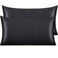 Ntbay 2 Pack Satin King Pillowcases For Hair And Skin, Luxurious And Silky Pillow Cases With Envelope Closure, 20X40 Inches, Bla
