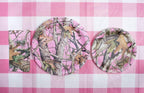 Havercamp Pink Camo Paper Party Plates | 8 Count | 7'' Round, Next Vista Pattern | Great For Bridal Themed Events, Bachelorette