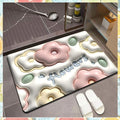 BLISS START Bathroom Door Mat | 3D Visual Bathtub Mats | AntiSlip Quick Drying Absorbent Sink Floor Rug | Anti Skid Water Soaki