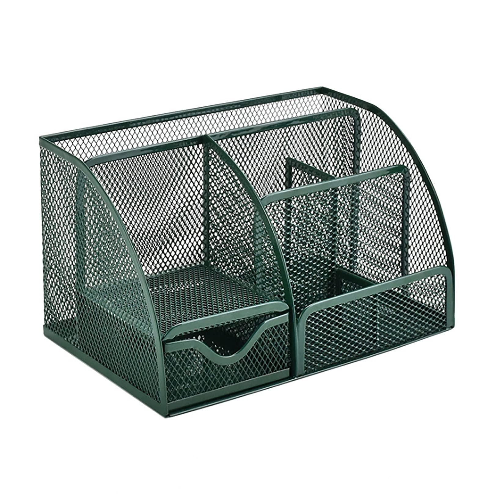 Vanra Office Supply Caddy Metal Mesh Desktop Supplies Organizer School Supply Holder Stuff Storage Organizer 6 Compartments With