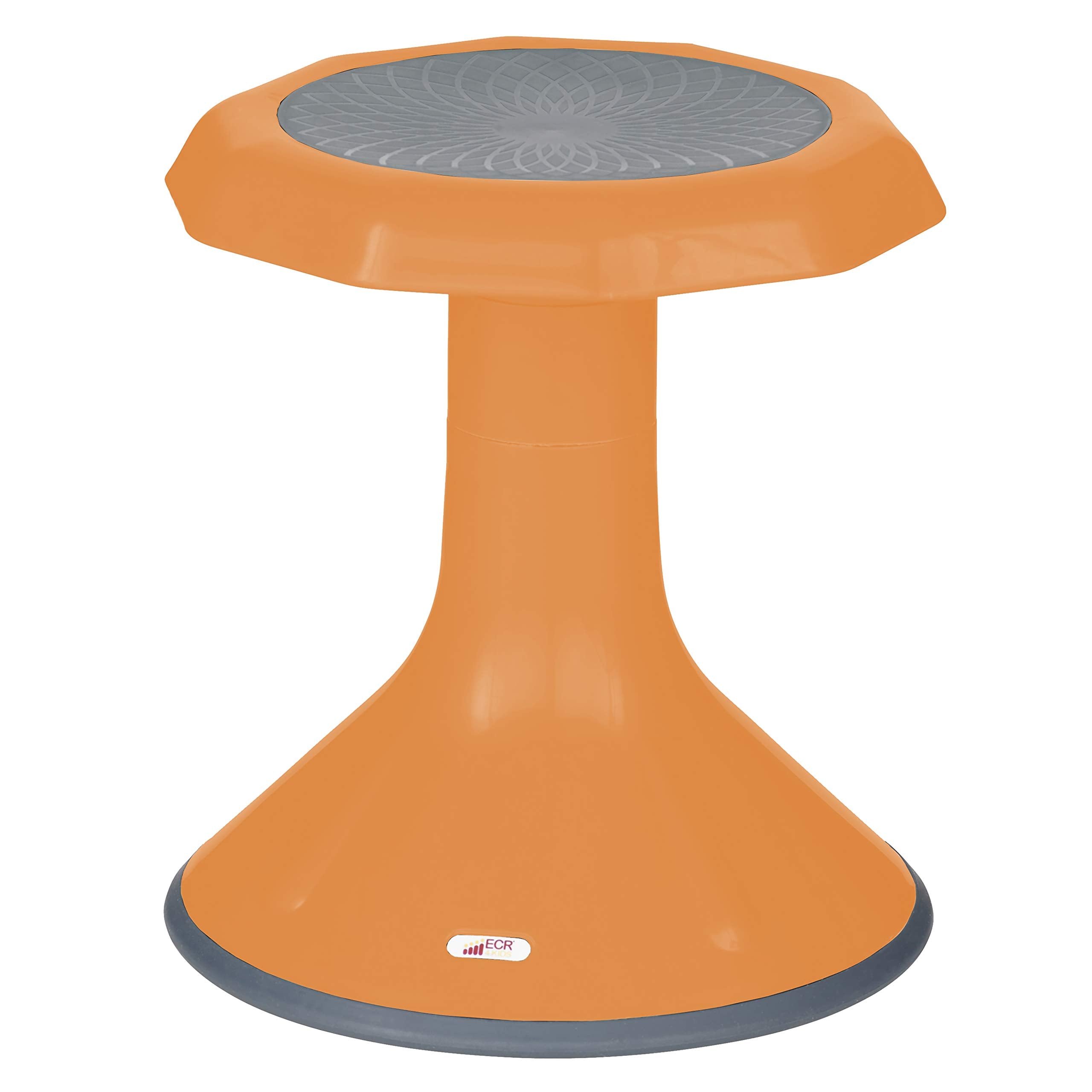 Ecr4Kids Ace Active Core Engagement Wobble Stool, 15-Inch Seat Height, Flexible Seating, Orange