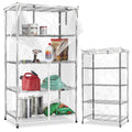 Dalema Waterproof Shelf Cover,Durable Dustproof Storage Wire Rack Covers,Outdoor Shelving Covers for Wire Shelves with Zipper 48